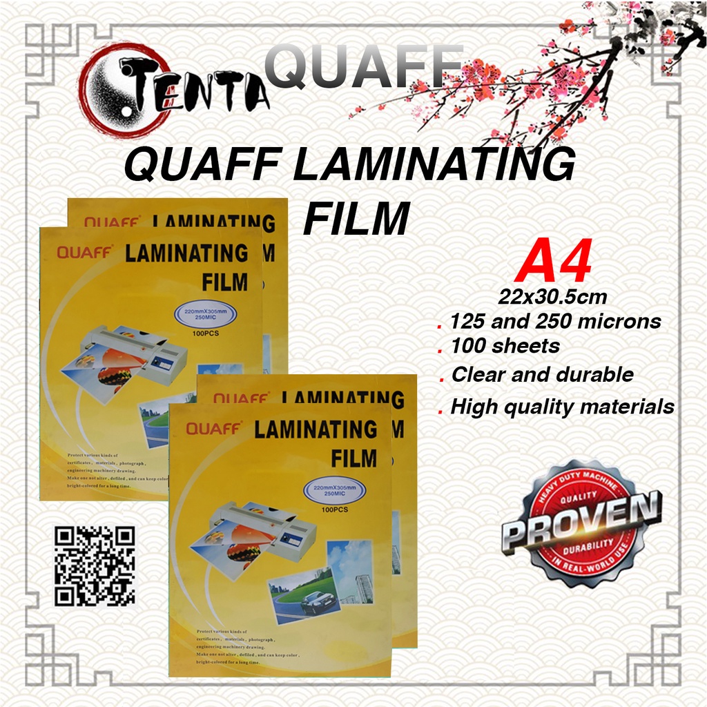 QUAFF Laminating Film A4 (216 x 303mm) (100pcs) Shopee Philippines