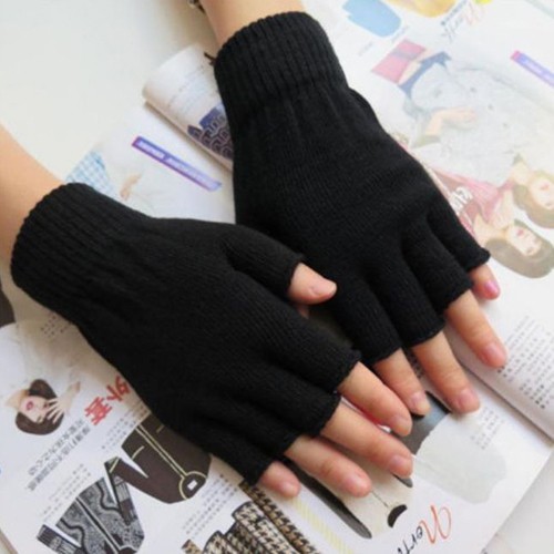 womens fingerless winter gloves