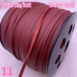 5yards/lot 3mm double sided Suede Braided Cord Korean Velvet Leather Handmade
