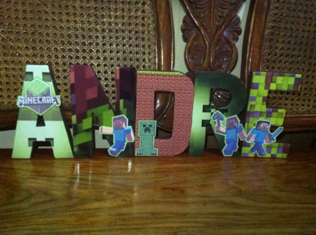 Minecraft Themed Letter Standee Shopee Philippines