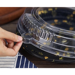[10pcs] Round Sushi Tray with Dome Lid (Printed) #2