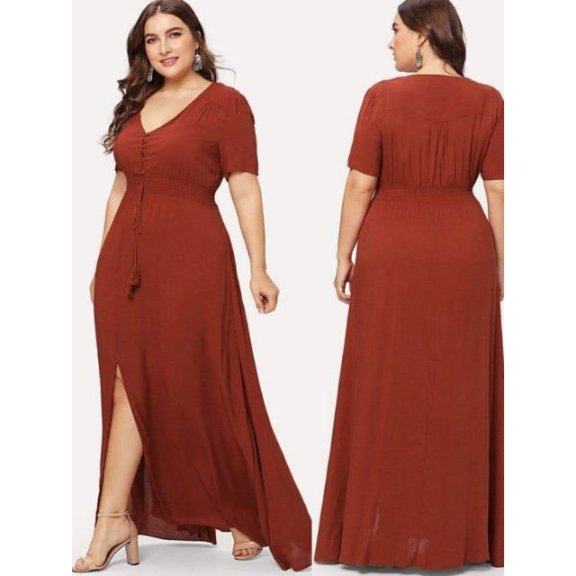 plus size maxi with sleeves