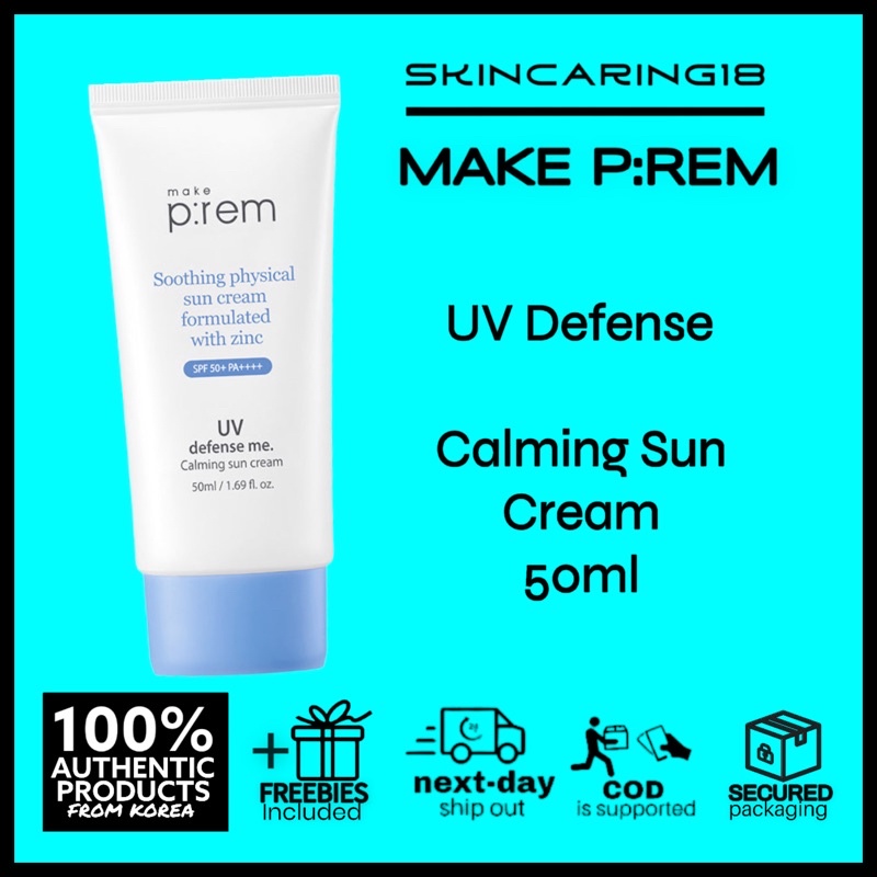 MAKE P:REM Soothing Physical Sun Cream Formulated With Zinc ( Calming ...