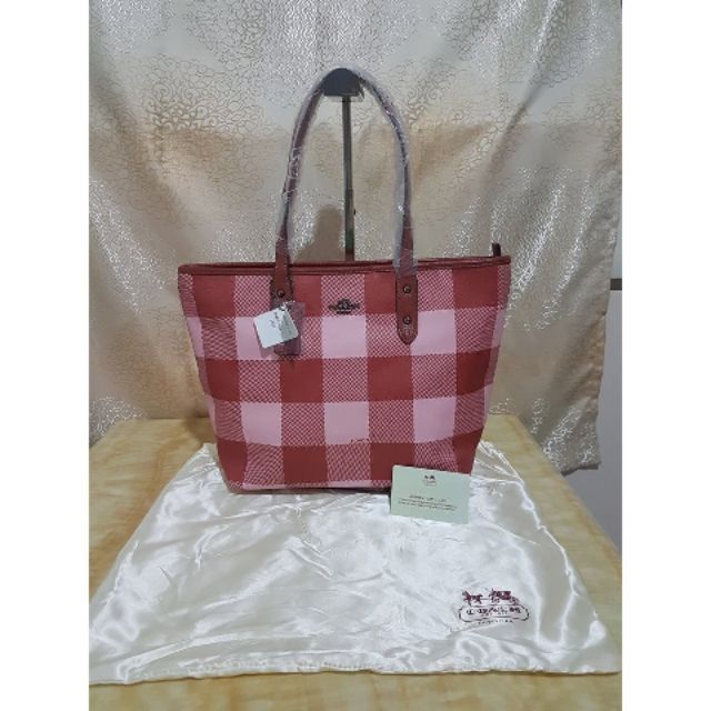 coach checkered bag