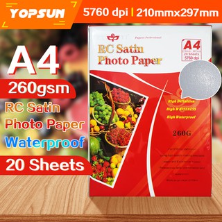 CUYI Rc Satin Photo Paper A4 / 3R / 4R / 5R Inkjet Paper 260gsm 20Sheets #6