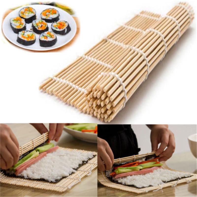 Sushi Mat Bamboo Maker Kit Rice Roll Mold Diy Mould Roller