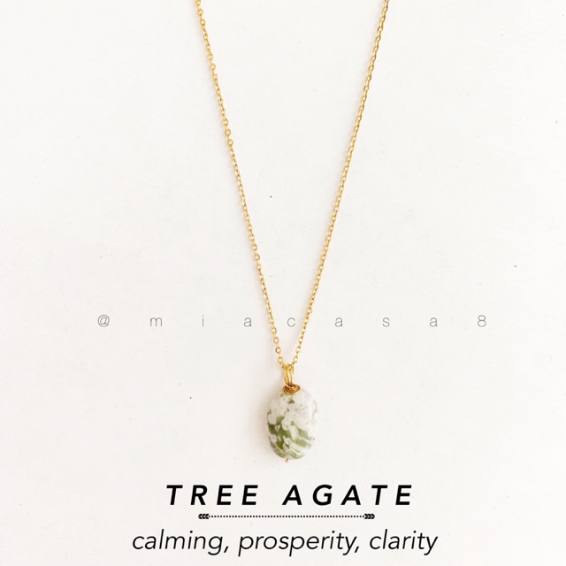 tree agate necklace