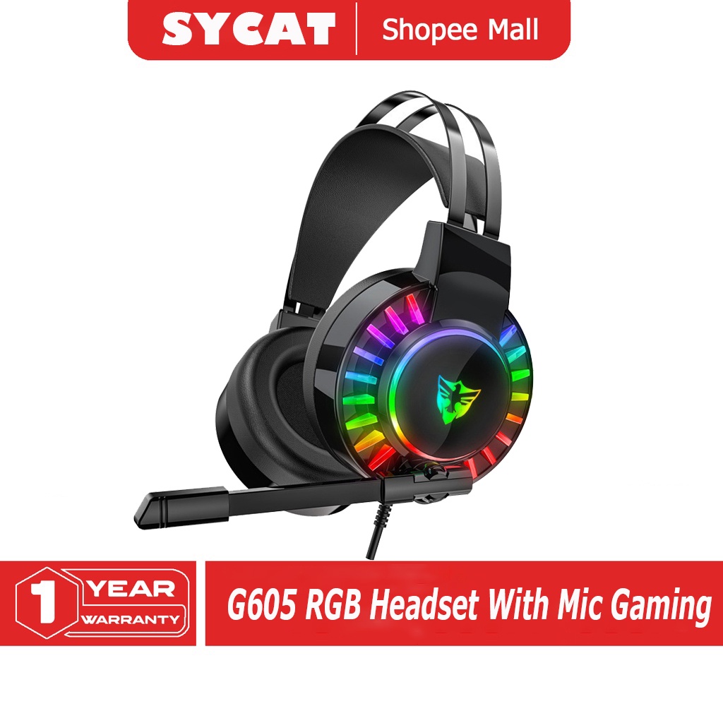 USB Headset With Mic Gaming Headset Gaming Headphone Mic RGB Headset Noise Canceling Headset