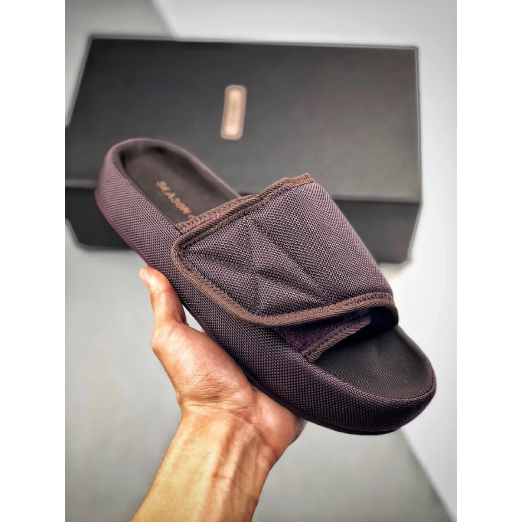 yeezy season 6 nylon slipper taupe