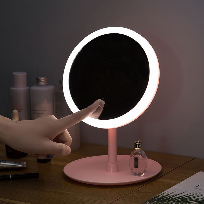 circle light up mirror