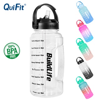 Leakproof Tritan BPA Free 3.8L Gym Water Jug Ensure You Drink Enough Water Daily for Fitness,Gym and Outdoor Sports SLUXKE 1 Gallon/128oz Motivational Water Bottle with Time Marker & Straw 