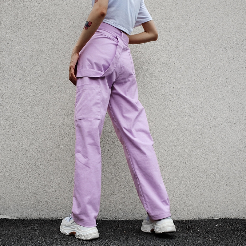 purple cargo jeans