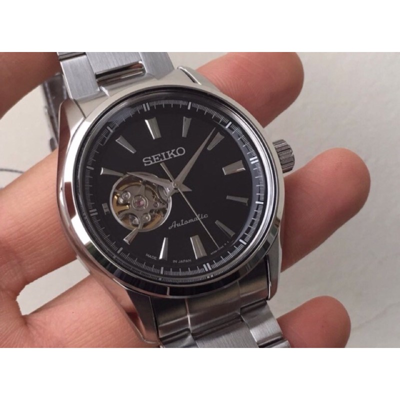 Seiko PRESAGE SARY053 Open Heart Automatic Stainless Steel Watch Black Dial  | Shopee Philippines