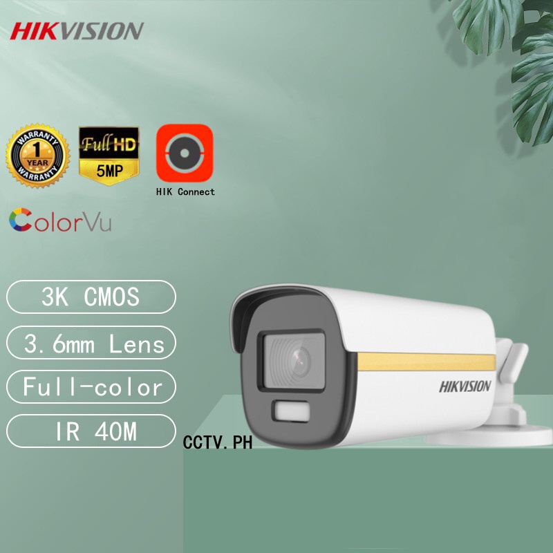 Hikvision CCTV Camera 5MP HD Fullcolor Smart IR High quality Imaging with 3K Bullet Analog