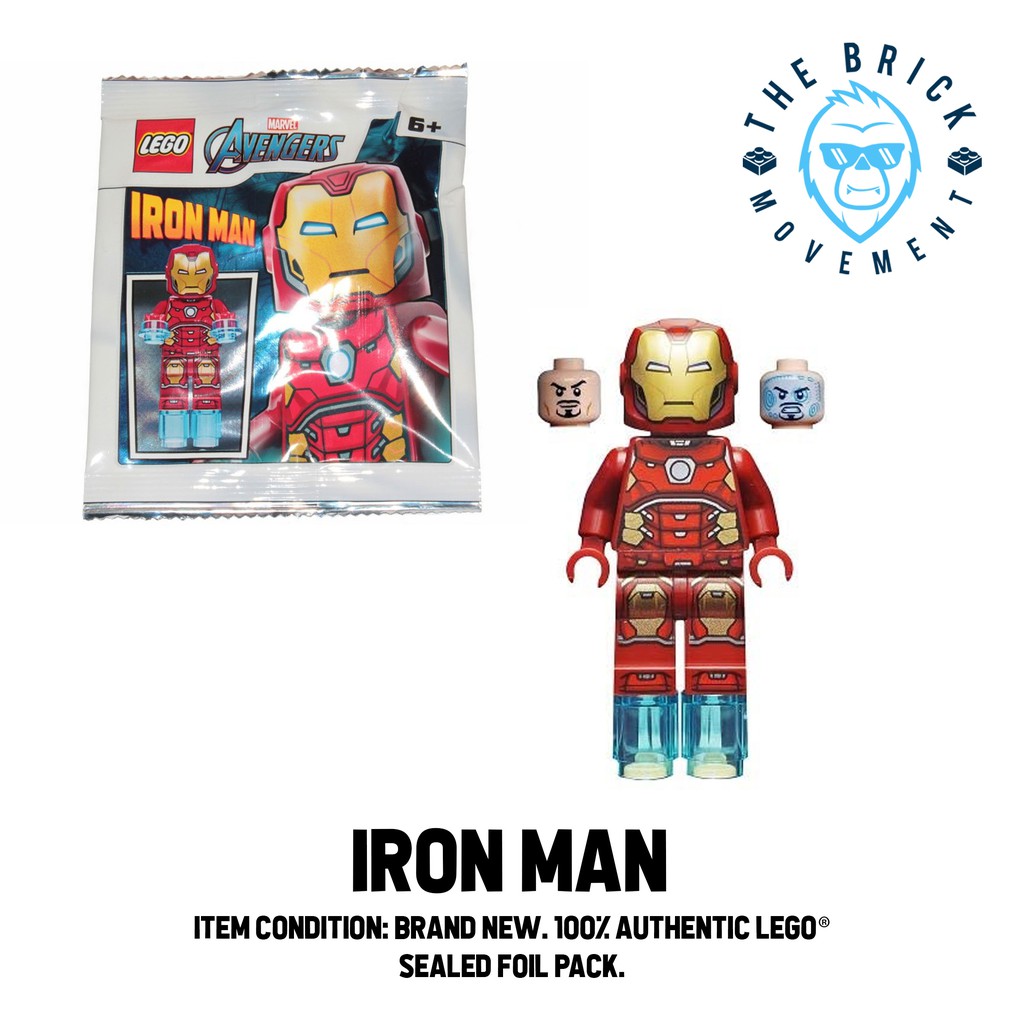 Blue Ocean LEGO Super Heroes Iron Man Minifigure Foil Pack Set 242002 Bagged 
