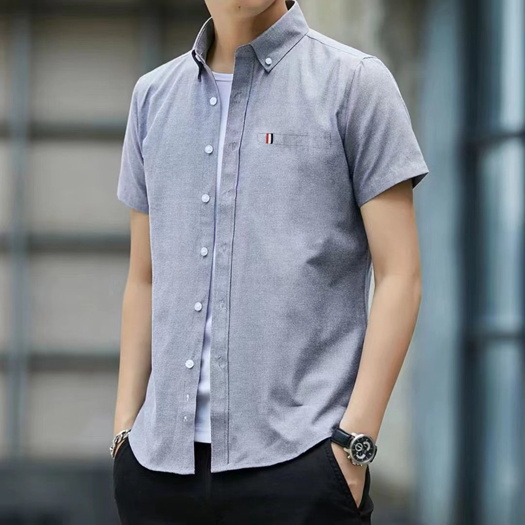 HUILISHI 9COLOUR Korean elegant and handsome casual short-sleeved men polo - Image 4