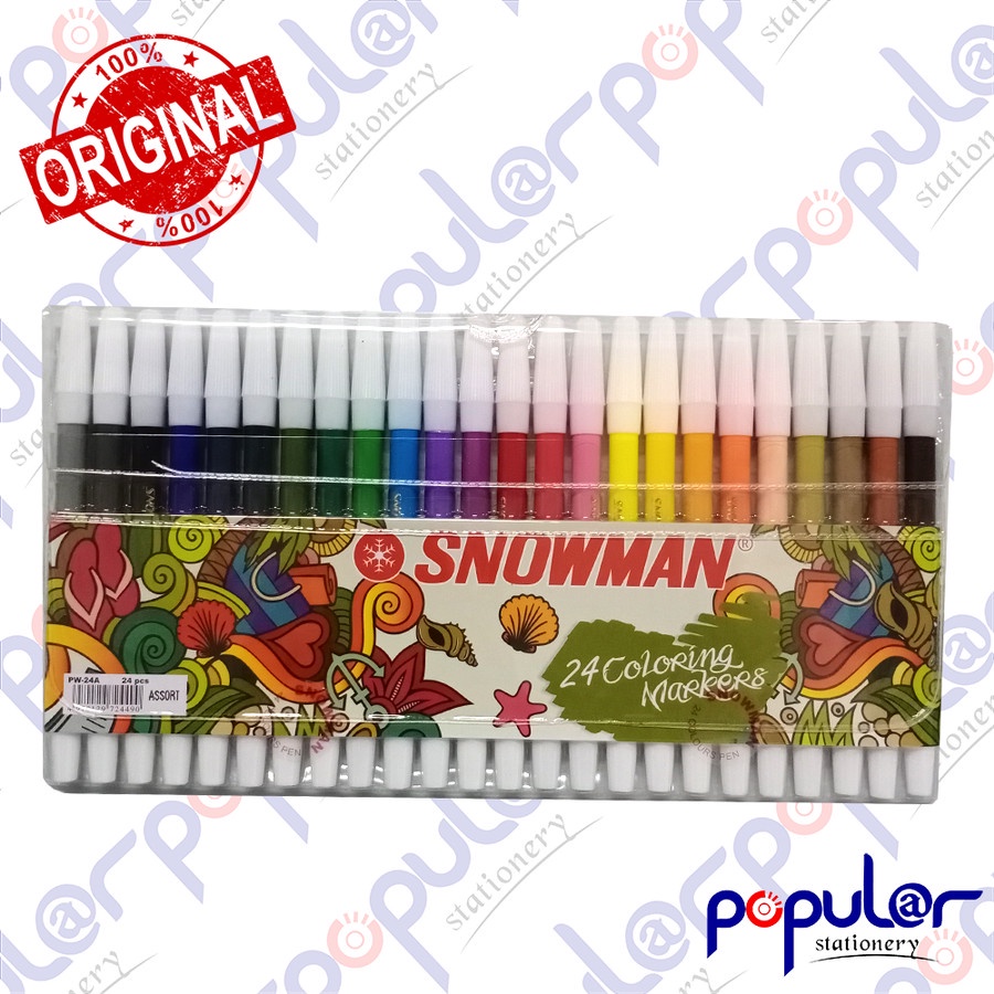 24 Color Snowman Markers | Shopee Philippines