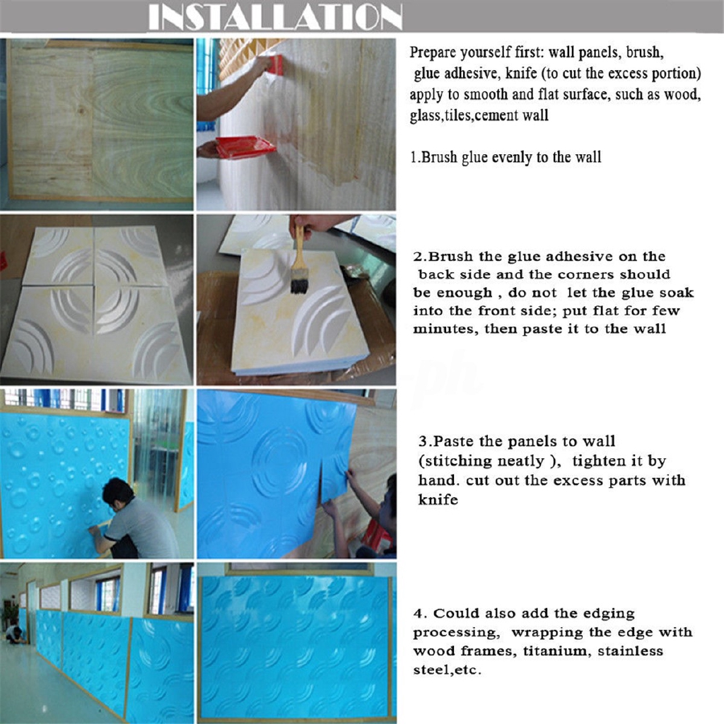 Home Decor Items 12pcs Set 3d Wall Panel Decoration Ceiling Tiles