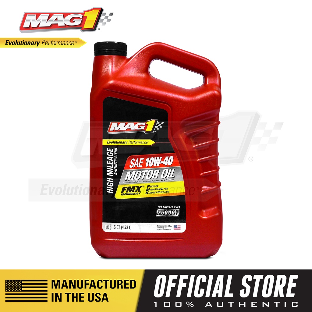 MAG 1 10W40 High Mileage Engine OIl for Gasoline Engines PN69893