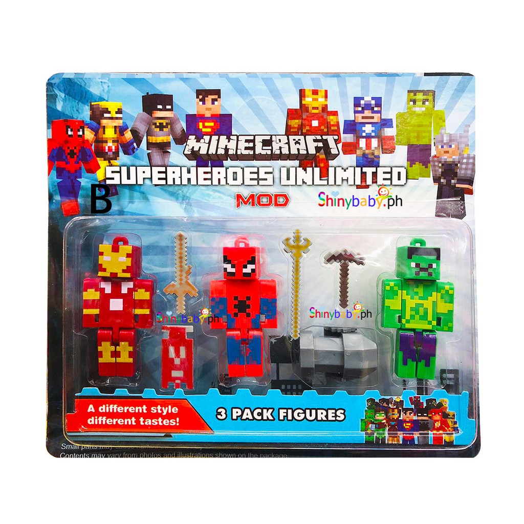 minecraft superhero figures