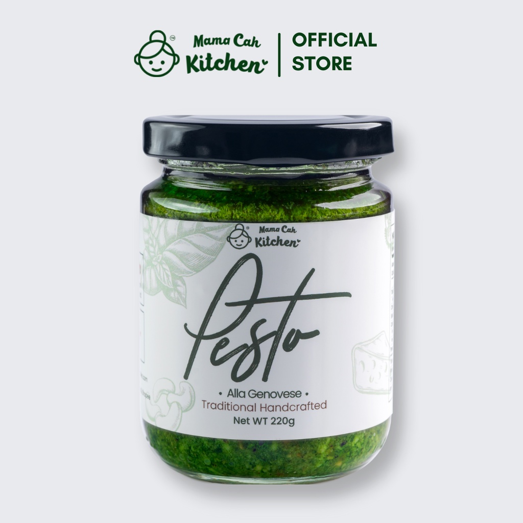 Mama Cah Kitchen Pesto Alla Genovese Sauce with Fresh Basil and Extra