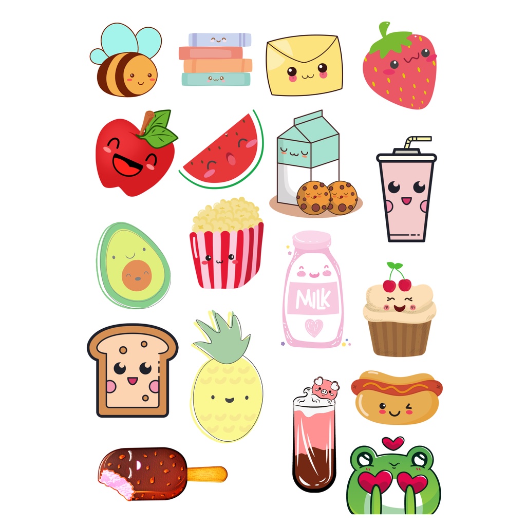 cute stickers ( Foods ) | Shopee Philippines