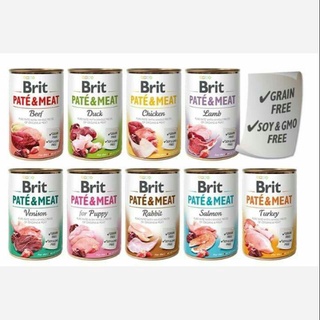 BRIT PATE and Meat Dog Food Grain Free Can Dog Essentials 400g