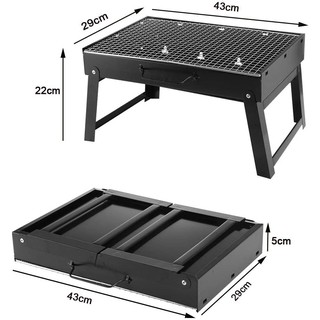 Health House PORTABLE Stainless Steel Barbeque Grill Pits Black BBQ 1Pc #5