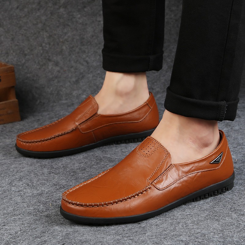 casual leather loafers