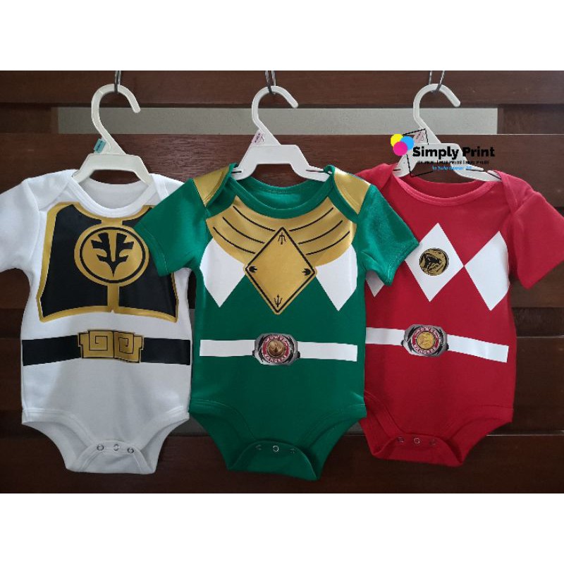 power ranger onesie baby