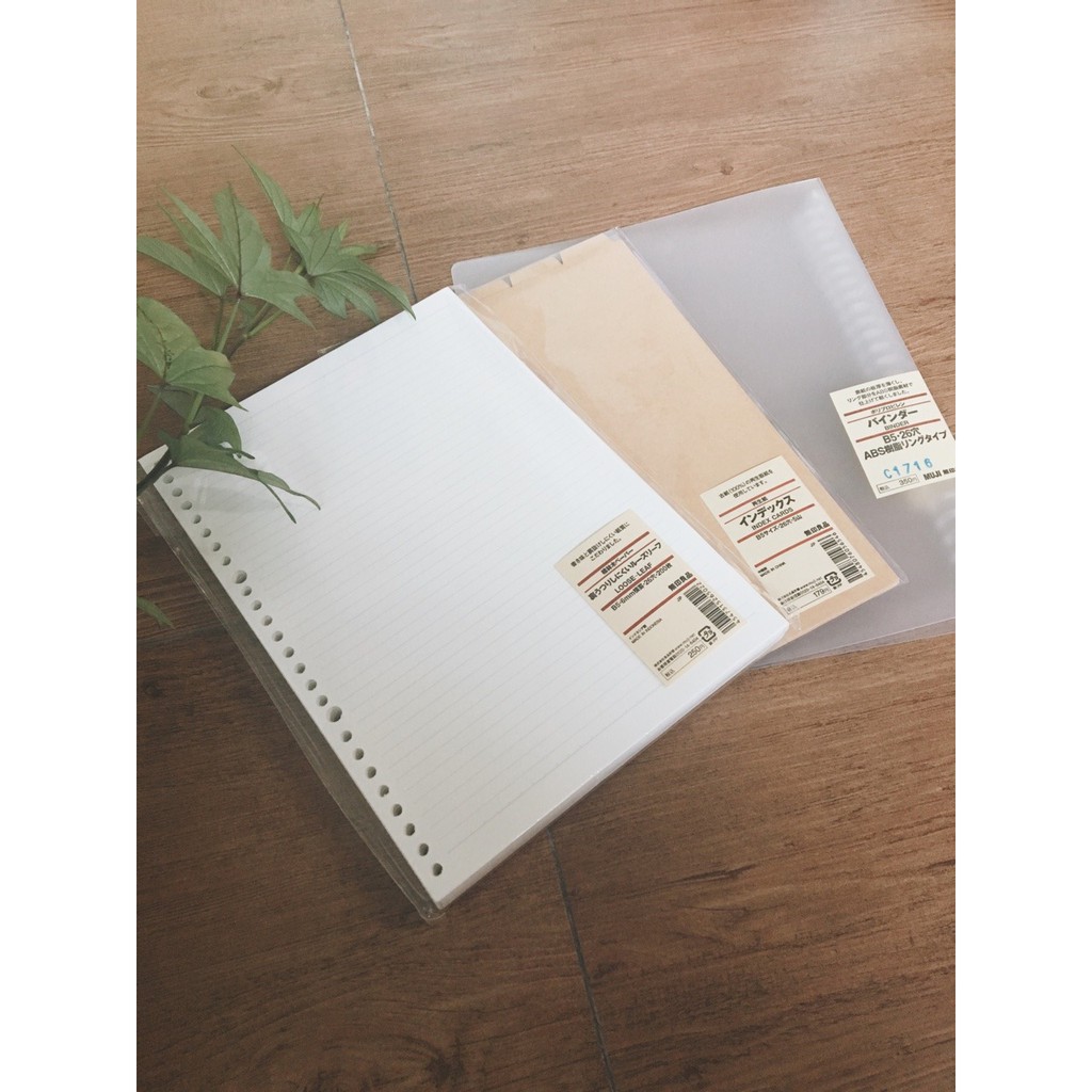 Muji Transparent Binder Loose Leaf Divider Shopee Philippines