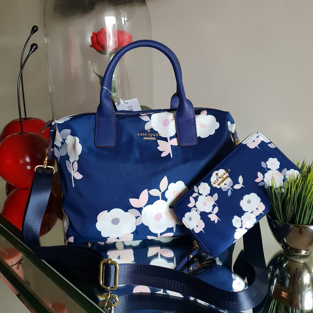 kate spade blue flower bag