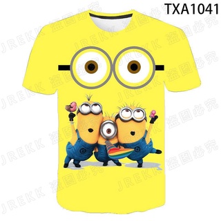 cartoon Anime  Despicable Me Minions  kids T-shirt  3d Print Casual Short Sleeve Tshirt girl Tops Cool O-neck boy child clothes Tops tees #1