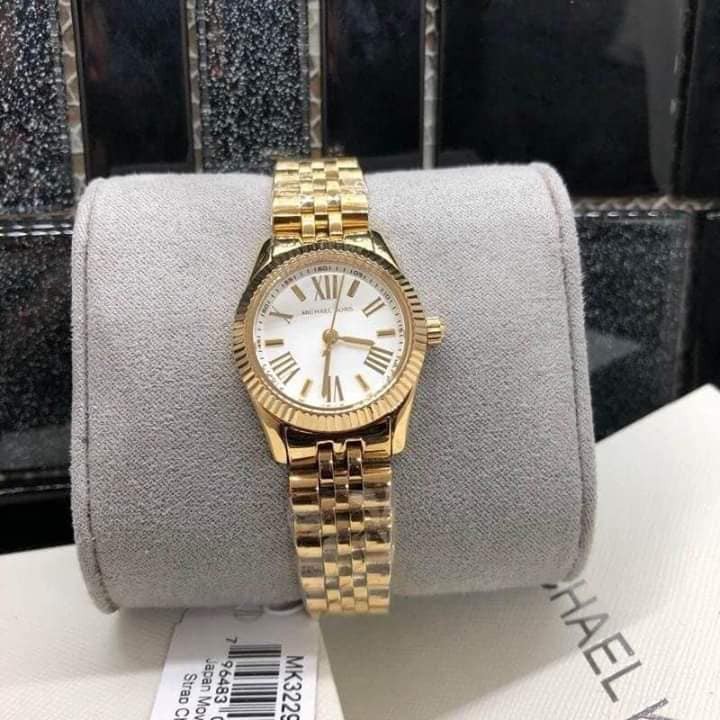 michael kors petite lexington watch gold