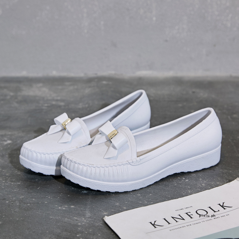 all white non slip nursing shoes