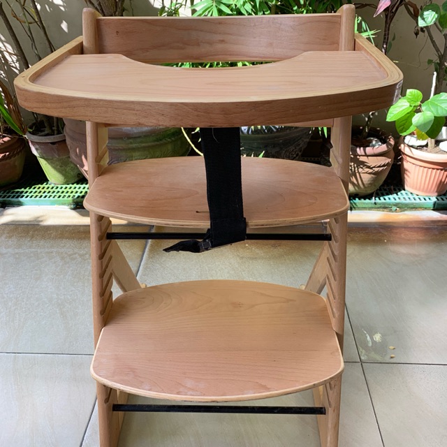 Like Stokke Tripp Trapp Wooden High Chair Adjustable According To