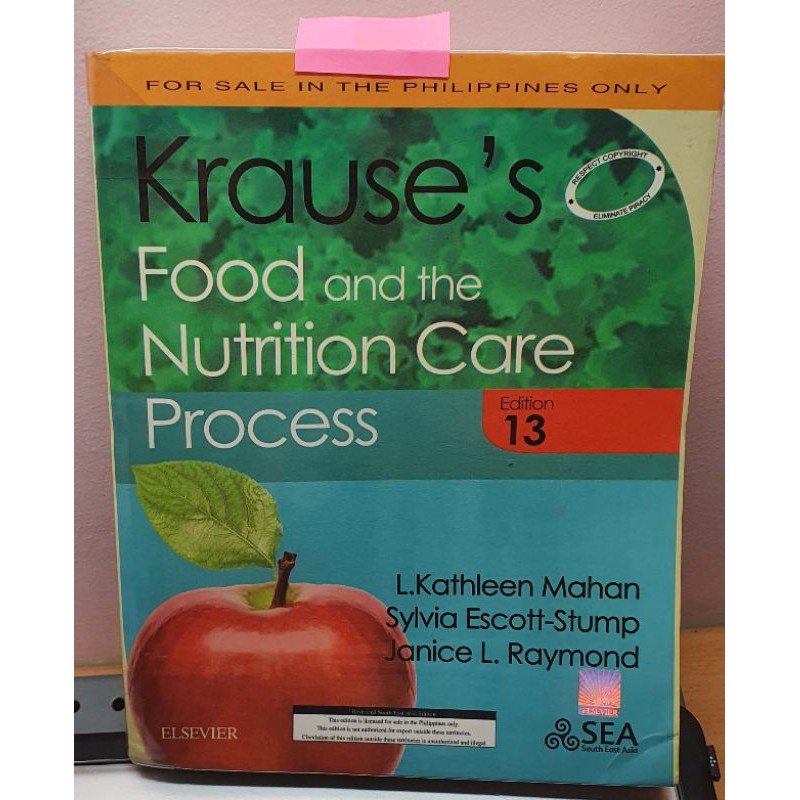 Krause S Food And The Nutrition Care Process 13th Ed Nursing Nutrition Shopee Philippines