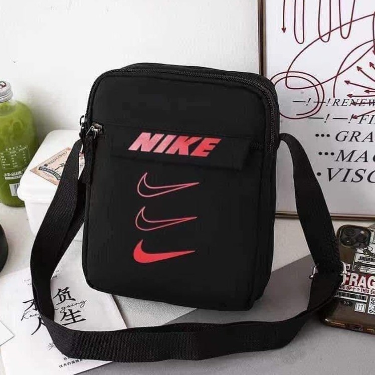 Nike Sling Bag "Black Red" (OEM PREMIUM Quality) Shopee Philippines