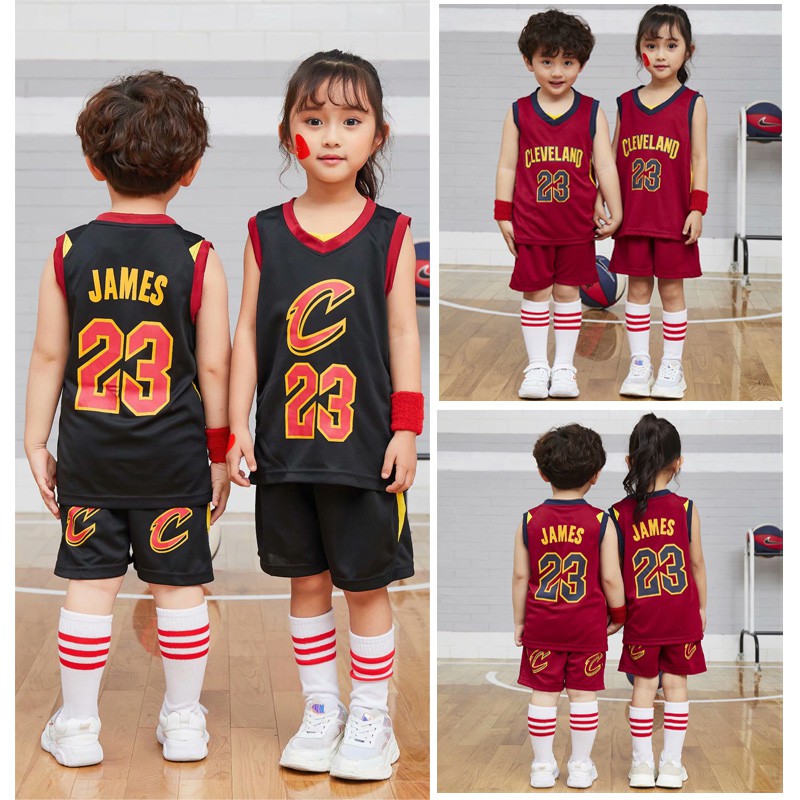 NBA Cleveland Cavaliers Jersey #23 JAMES Jersey Kids Tops+Shorts 