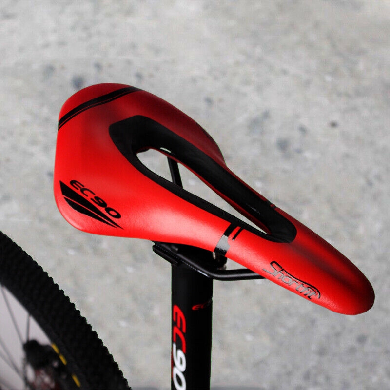 Carbon Fiber Road Bike Saddle MTB Seat Soft Breathable Leather Racing