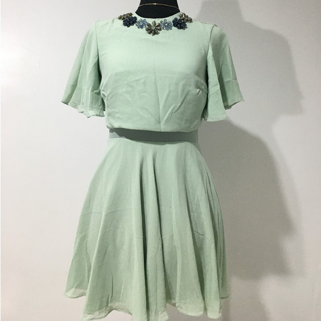 mint green formal dress