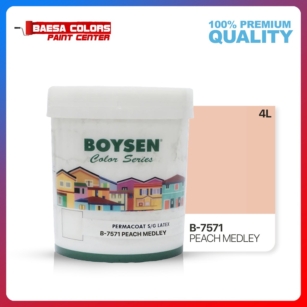 BOYSEN PERMACOAT LATEX PAINT COLOR SERIES PEACH MEDLEY B75714L