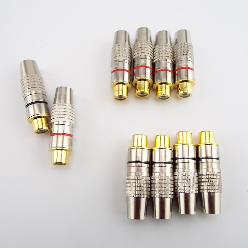 20pcs Video Adapter Gold Plated Rca Male Female Jack Plug Connector Audio Rca Convertor For 3782