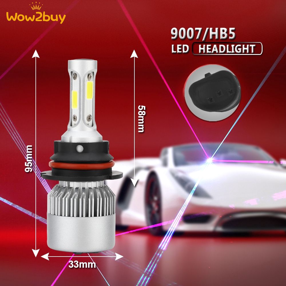 H4 9003 HB2 1500W Motorcycle Cree LED Conversion Headlight Hi//Lo Beam Bulb 6000K