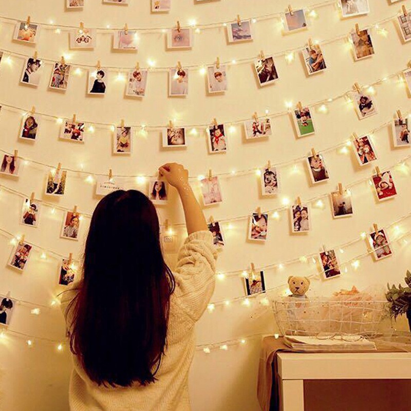 300CM 30 LED Copper Wire Photo Clip Christmas Starry Light String