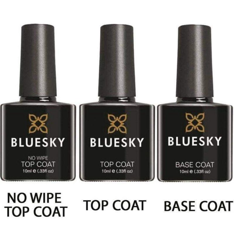 Bluesky Top Coat No Wipe 15ML and Base Coat | Shopee Philippines