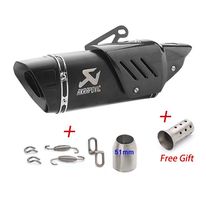 REALZIONMOTOR Exhaust For Akrapovic M1 With DB Killer Silencer Included  High Quality 51mm inlet Set | Shopee Philippines
