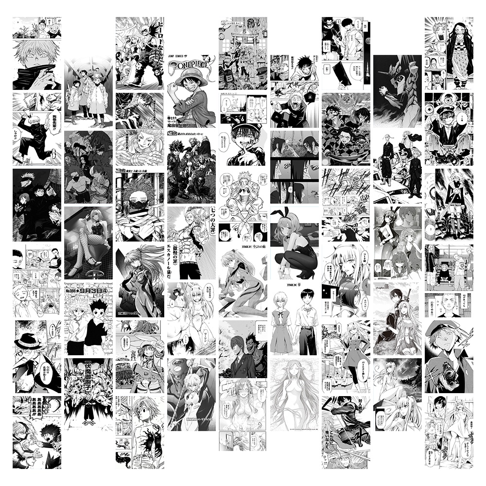 50 pcs anime manga aesthetic picture wall collage kit room bedroom ...