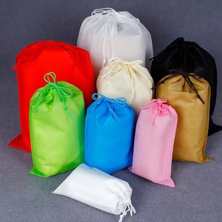 Eco Bag Drawstring Pouch Non-woven Travel Shoe String bag Dustproof Storage Organizer Packaging bag