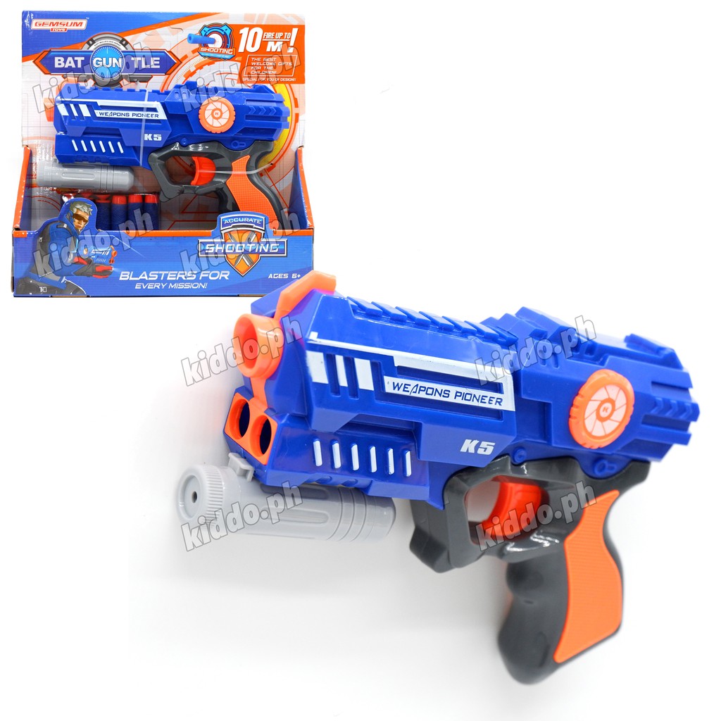 GENSUM NERF Semi Auto Pistol Blaster w/ Soft Bullets G Nerf Gun Toy